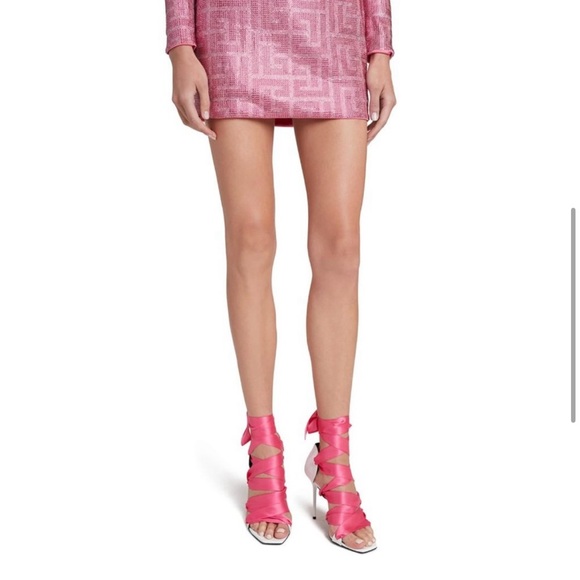 NWT RARE Balmain Exclusive Barbie Collection Patent Leather Lace Up Heels, 38 - Picture 4 of 13